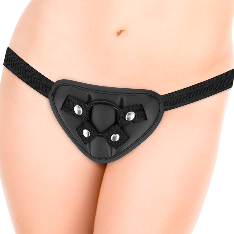 Gode réaliste silicone liquide 18 cm + harnais — détail matière