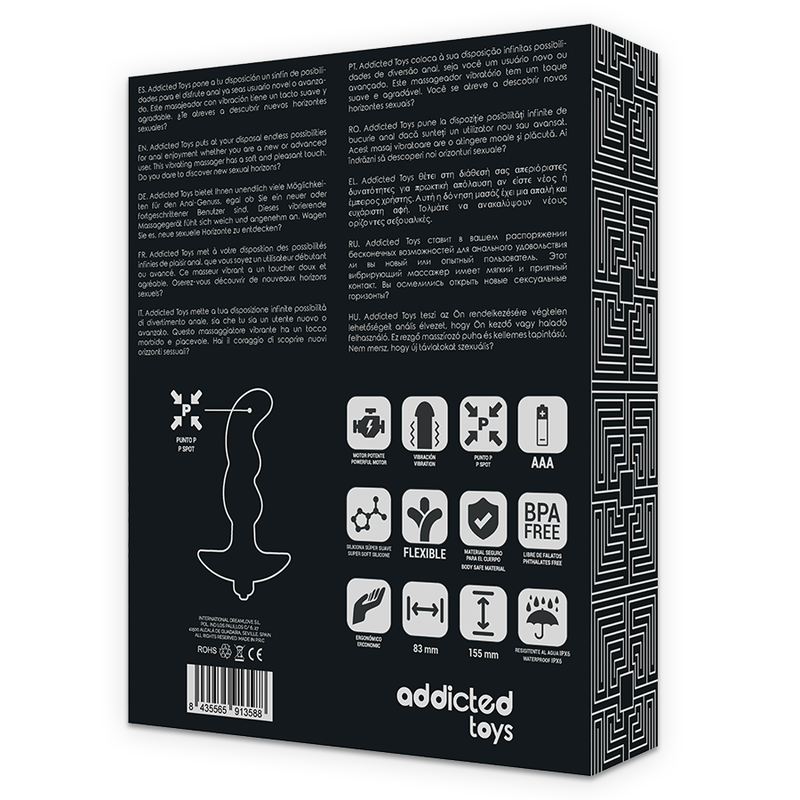 Masseur prostate 3 vibrant 11 cm — emballage