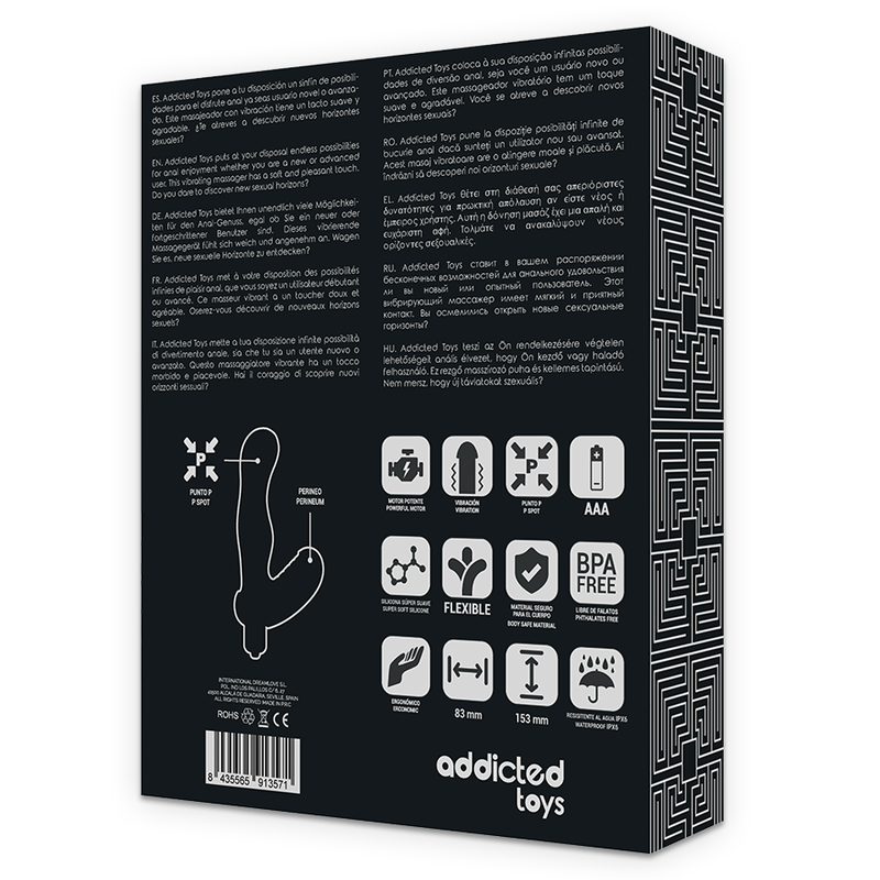 ADDICTED TOYS STIMULATEUR ANAL DE PROSTATE EN SILICONE P SPOT VIBE