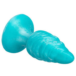 Plug anal fantaisie spirale bleu 9 cm — Melty
