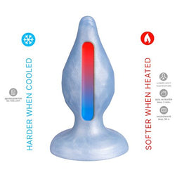Plug Bijou Diamond Bleu Nacré 9 cm - Silicone Souple Ultra-Doux