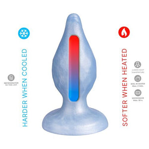 Plug Bijou Diamond Bleu Nacré 9 cm - Silicone Souple Ultra-Doux