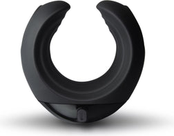 Masturbateur homme Rocks-Off Masturbateur vibrant ouvert silicone 10 modes — Echo en Silicone noir vu de face