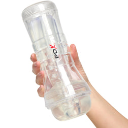 Clear XXL Male Masturbator with Suction Pump 27.3 cm — Viewtube VAC