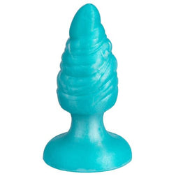 Plug anal fantaisie spirale bleu 9 cm — Melty