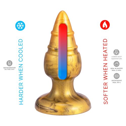 Plug Bijou Goldy Doré 9 cm - Silicone Souple Ultra-Doux