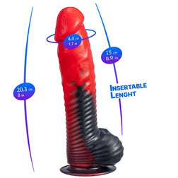 Gode fantaisie rouge et noir 20 cm — Devil