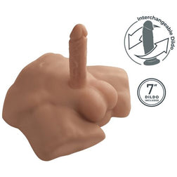 Realistischer männlicher Torso mit Po und Schwanz – Apollo S Caramel