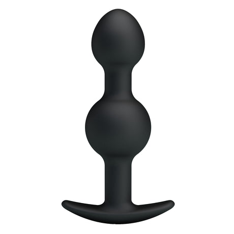 Chapelet anal silicone avec billes lestées 10 cm
