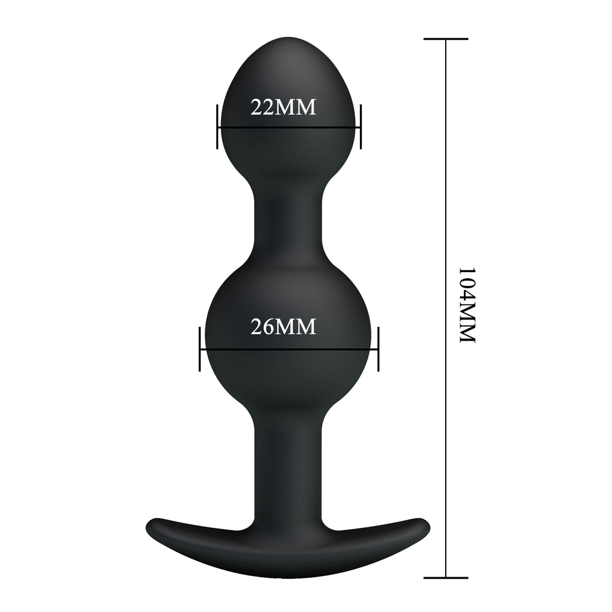 Chapelet anal silicone avec billes lestées 10 cm