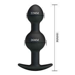 Chapelet anal silicone à billes lestées 10,3 cm