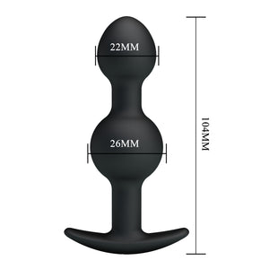 Chapelet anal silicone avec billes lestées 10 cm