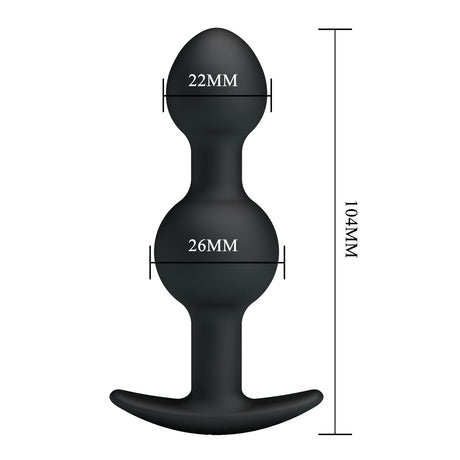 Chapelet anal silicone avec billes lestées 10 cm