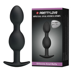 Chapelet anal silicone 12,5 cm avec poignée - Silicone Anal Balls