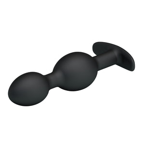 Silikon-Analkette 12,5 cm mit Griff — Silicone Anal Balls