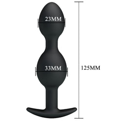 Chapelet anal silicone 12,5 cm avec poignée - Silicone Anal Balls