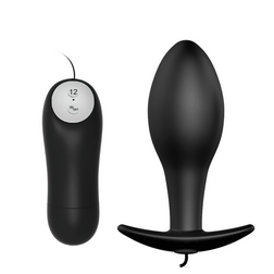 Plug vibrant noir 12 modes télécommande filaire base T — Party Up