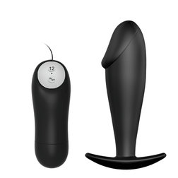 Plug vibrant forme pénis 12 modes télécommande