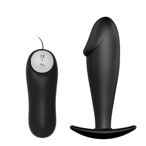 Plug vibrant forme pénis 12 modes télécommande