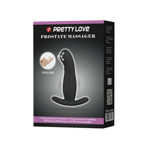 Vibrierender Silikon-Prostata-Plug mit Dammbasis