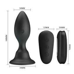 Plug vibrant gonflable silicone 10,8 cm avec télécommande
