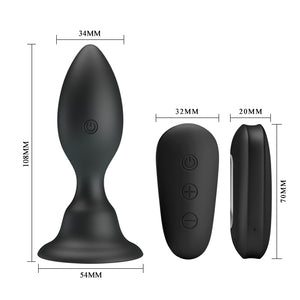 Aufblasbarer Analplug 10,8 cm mit Fernbedienung