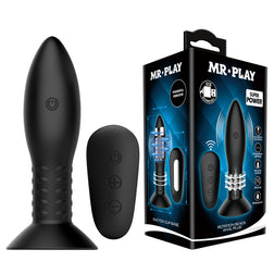 Plug vibrant à billes rotatives gonflable 13 cm avec télécommande