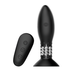 Plug vibrant à billes rotatives gonflable 13 cm avec télécommande