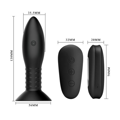 Aufblasbarer Analplug mit rotierenden Kugeln 13 cm