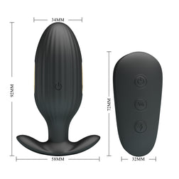 Vibrating plug and electrostimulation with remote control — Kelly
