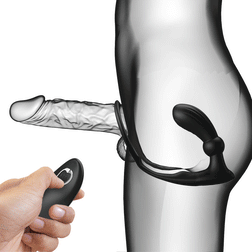 Stimulateur prostate vibrant avec cockring télécommandé — Warren