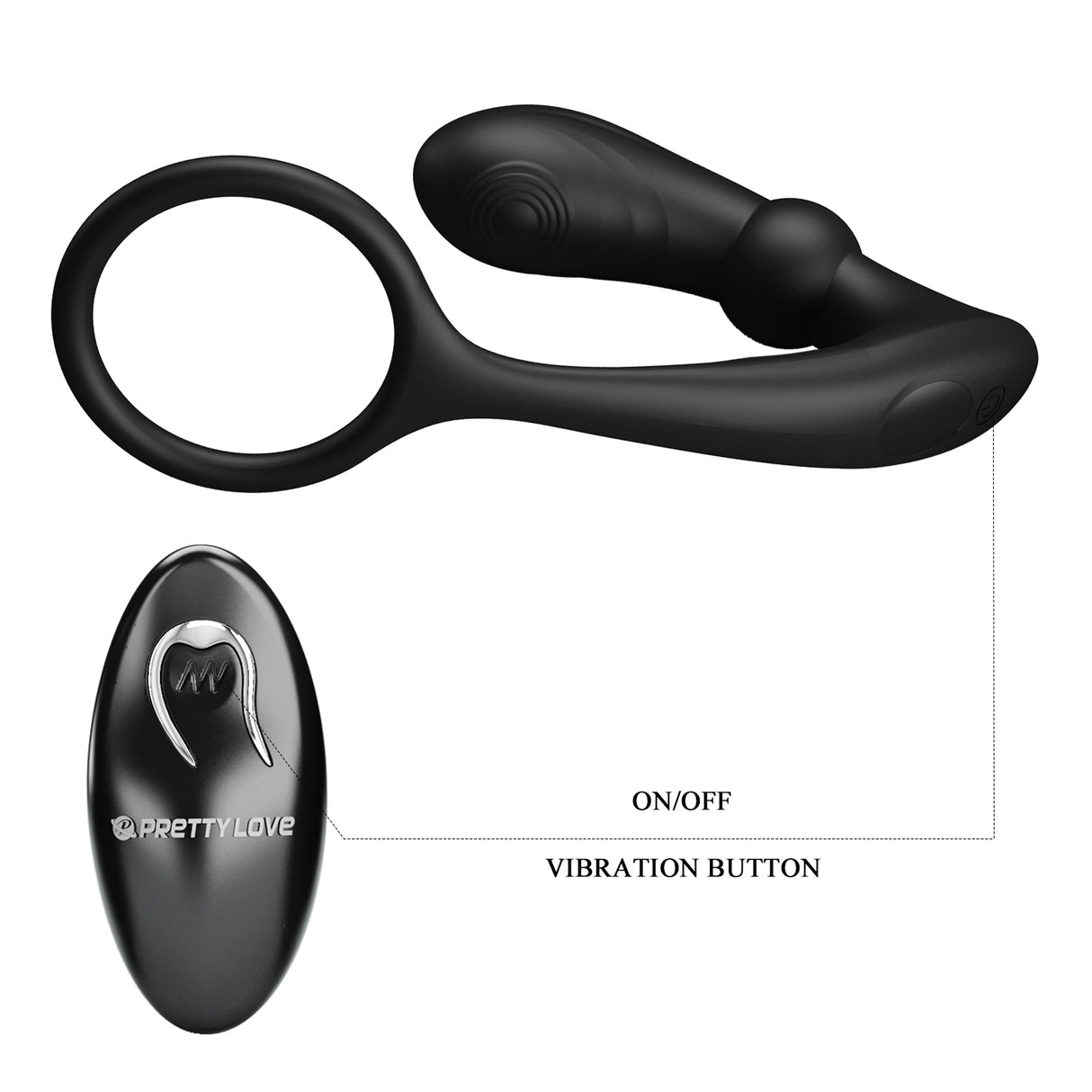 Vibrierender Prostatastimulator mit Penisring – Warren