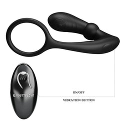 Stimulateur prostate vibrant avec cockring télécommandé — Warren