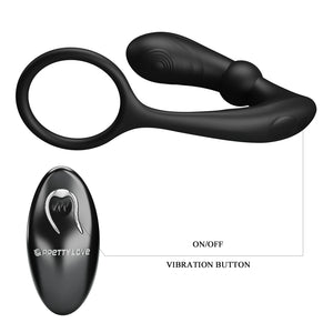 Vibrierender Prostatastimulator mit Penisring – Warren
