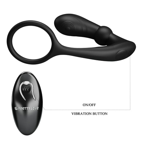 Vibrierender Prostatastimulator mit Penisring – Warren