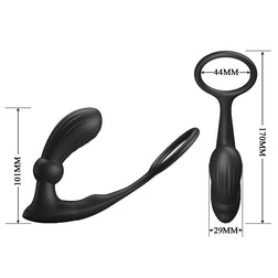 Stimulateur prostate vibrant avec cockring télécommandé — Warren