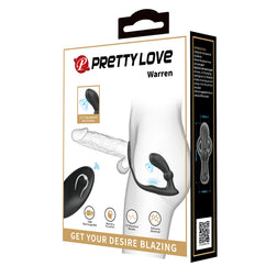 Stimulateur prostate vibrant avec cockring télécommandé — Warren