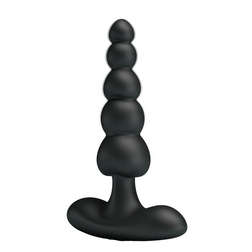 Vibrating Butt Plug with Graduated Beads, 10 Modes - Corban