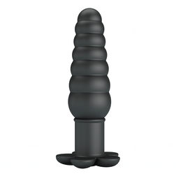 Plug anal vibrant silicone 10 modes base ventouse 11,7 cm — Imron