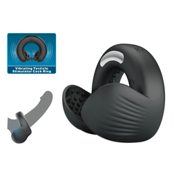 Cockring vibrant avec coque testiculaire vibrante 10 modes — Quentin