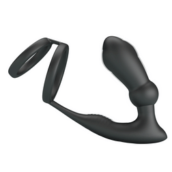Cockring double anneau + plug anal vibrant 12 modes — Emoni