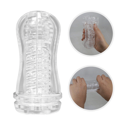 Masturbateur succion transparent avec boule stimulante — Black Hole