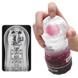 Masturbateur succion transparent avec boule stimulante — Black Hole