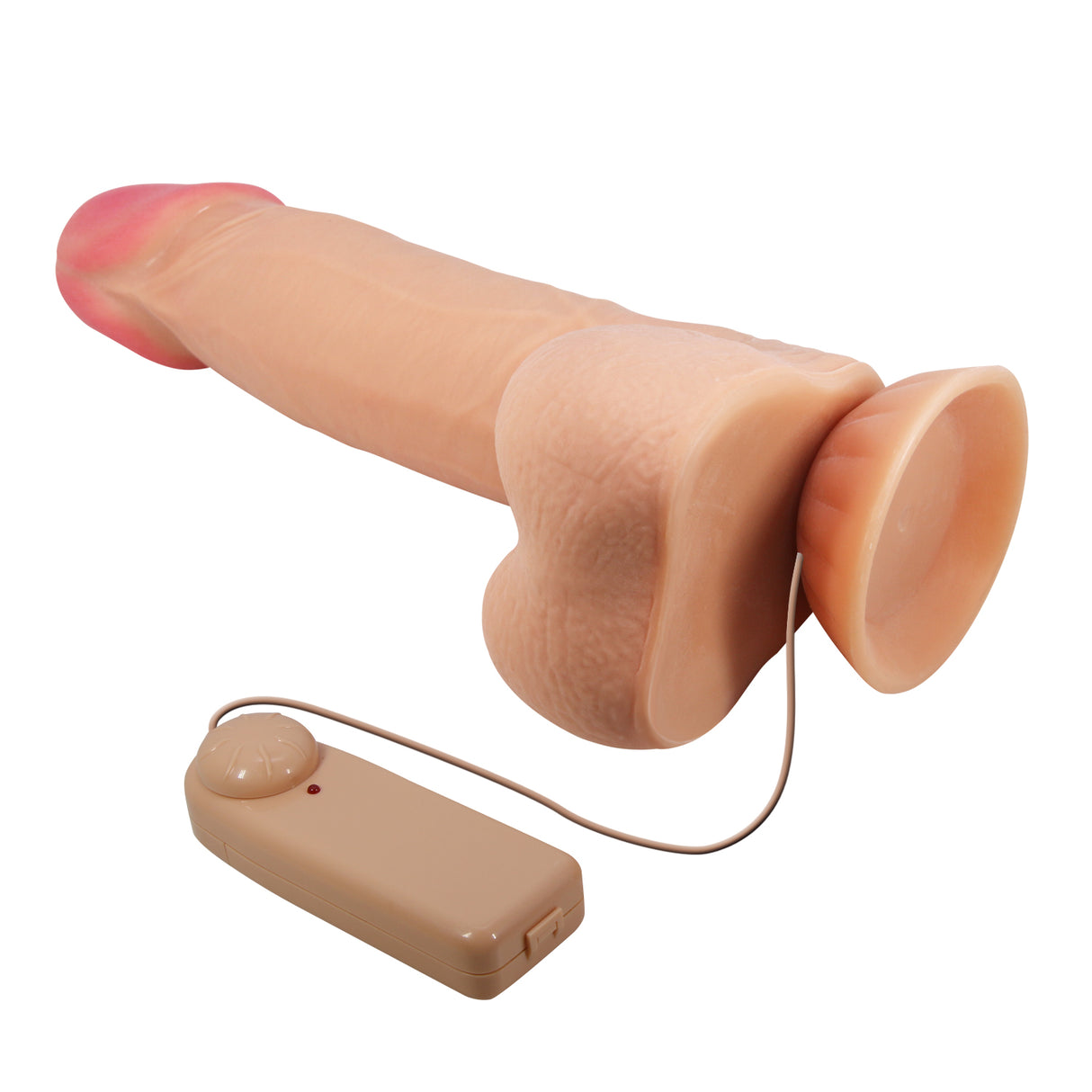 Gode réaliste vibrant et coulissant 21,8 cm
