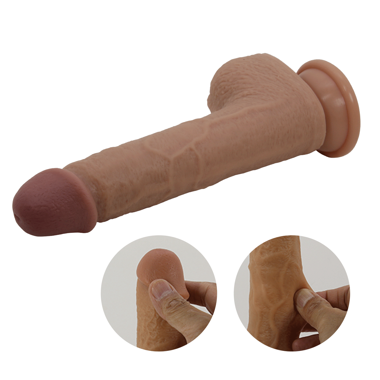 Silikon-Vibrationsdildo mit Stoßfunktion 22,5 cm — Tommy