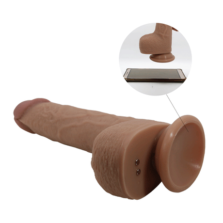 Silikon-Vibrationsdildo mit Stoßfunktion 22,5 cm — Tommy