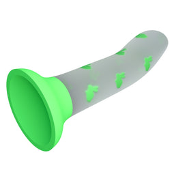 Glow-in-the-dark silicone dildo with suction cup — Nightfall
