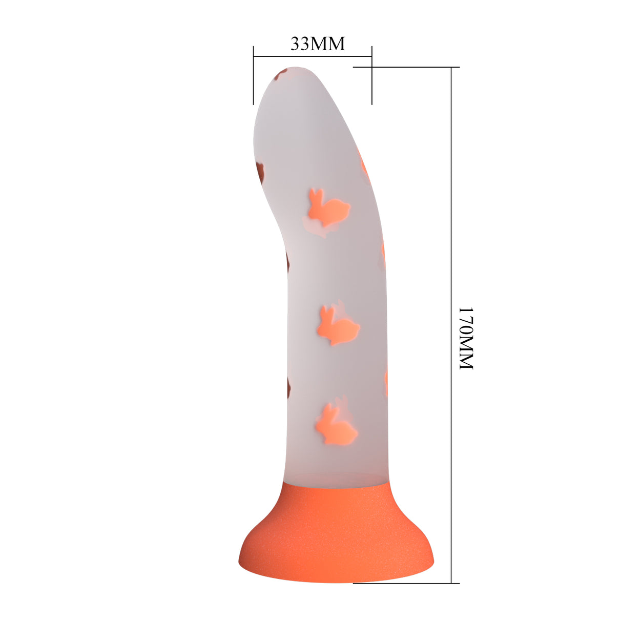 Leuchtender Nightfall Dildo Orange 17 cm × 3,3 cm