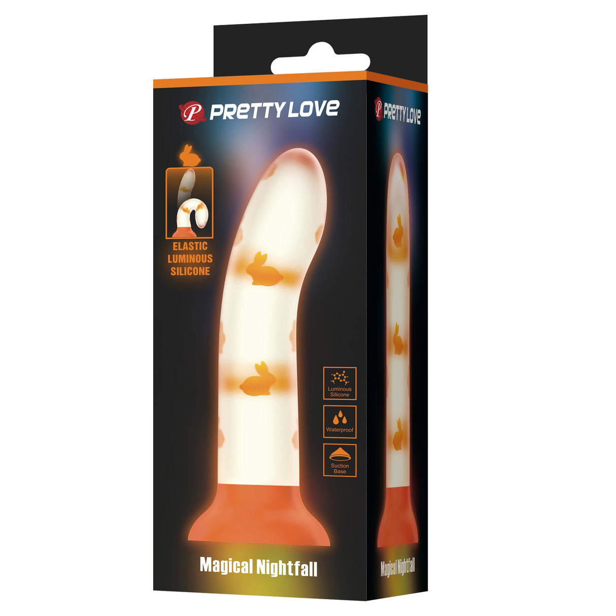 Leuchtender Nightfall Dildo Orange 17 cm × 3,3 cm