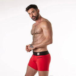 Rode Lock It boxershort in zijaanzicht